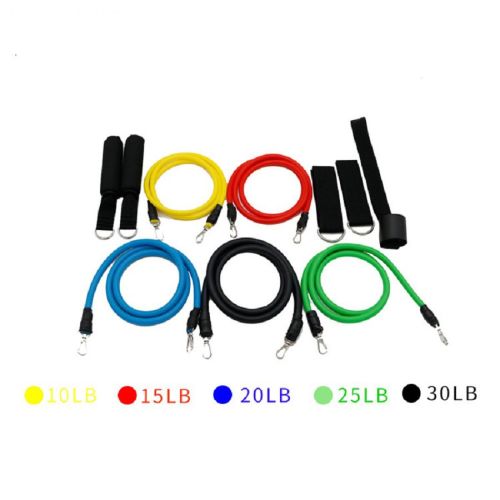 Exercise Bands Resistance Bands Set with Door Anchor Ankle Straps and Handles for Building Muscle Yoga Physical Therapy Home Workout Exercise Bands Resistance Bands Set with Door Anchor Ankle Straps and Handles for Building Muscle Yoga Physical Therapy Home Workout
