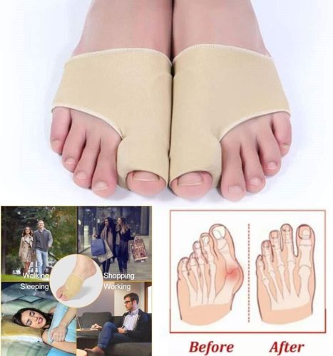Big Toe Bunion Corrector Splint Straightener Valgus Pain Relief  Big Bone Orthopedic Bunion Correction Pedicure Socks Silicone Corrector Braces Toes S