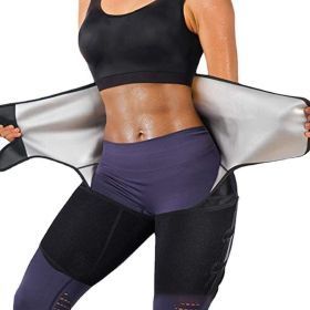 3 in 1 Waist Trimmers for Women Workout Sweat Waist Trainer Body Shaper (Color: silver, size: L/XL)